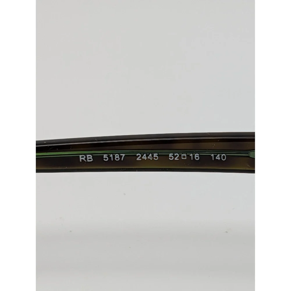 Rayban RB 5187 2445 Tortoise Green Rectangular Eyeglasses Frames 52-16-140